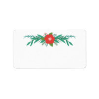Joli coloré hiver Floral Blank Étiquette d'expédit