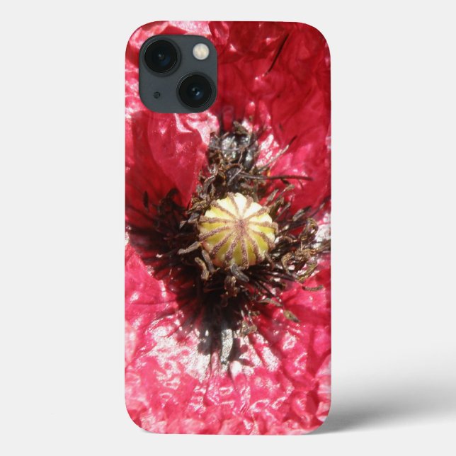 Joli coque ipad de la fleur de pavot rouge (Verso)
