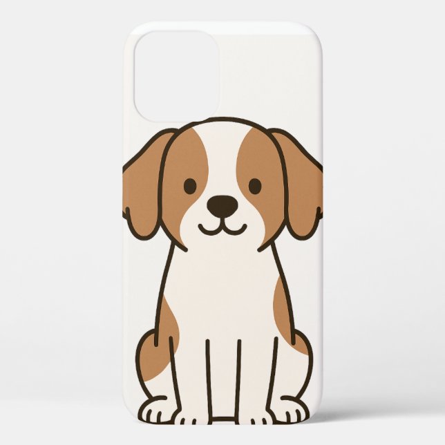 Joli coque iphone de chien de dessin (Verso)