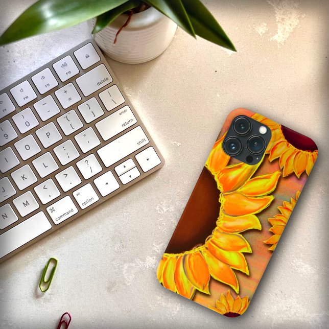 Joli coque iphone d'inspiritisme de tournesol jaun (Créateur téléchargé)