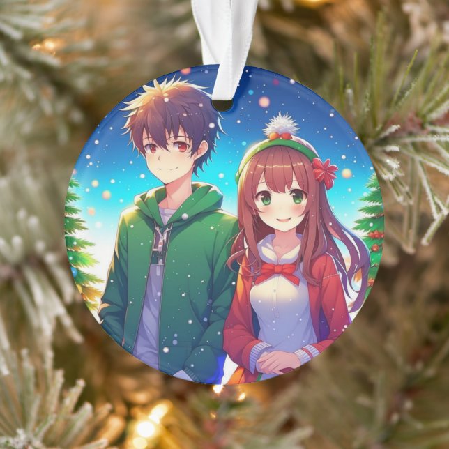 Joli couple d'anime Noël (Arbre)