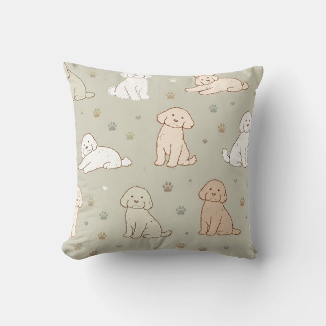 Joli Coussin à Motif Cockapoo | Coussins pour Amou (Recto)