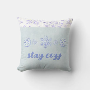 Joli Coussin Blue Snowflake