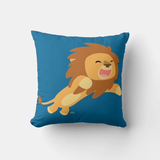 Joli Coussin de caricature Lion (Recto)