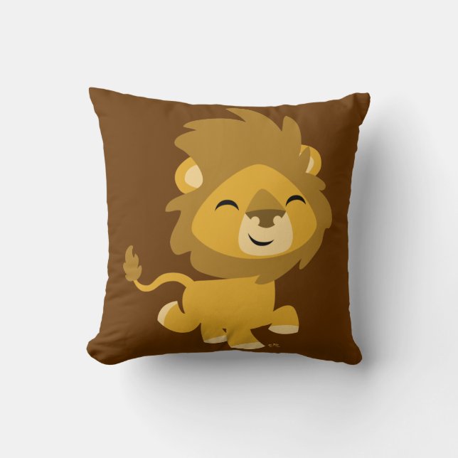 Joli Coussin de caricature Lion (Recto)
