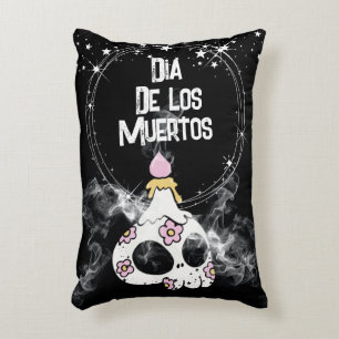 Joli coussin de crâne pour Halloween Dia de Los Mu