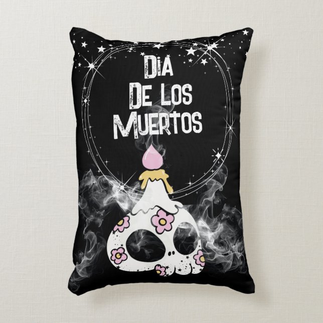 Joli coussin de crâne pour Halloween Dia de Los Mu (Devant(Vertical))
