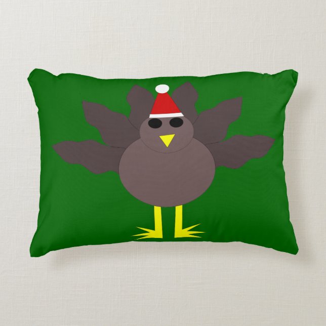 Joli Coussin de dinde de Noël (Devant)