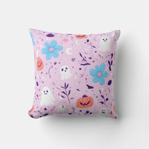 Joli Coussin de Fantôme d'Halloween aux Couleurs P