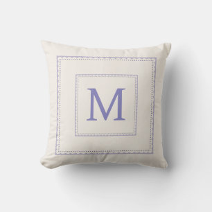 Joli Coussin de Jet Lavande Monogramme