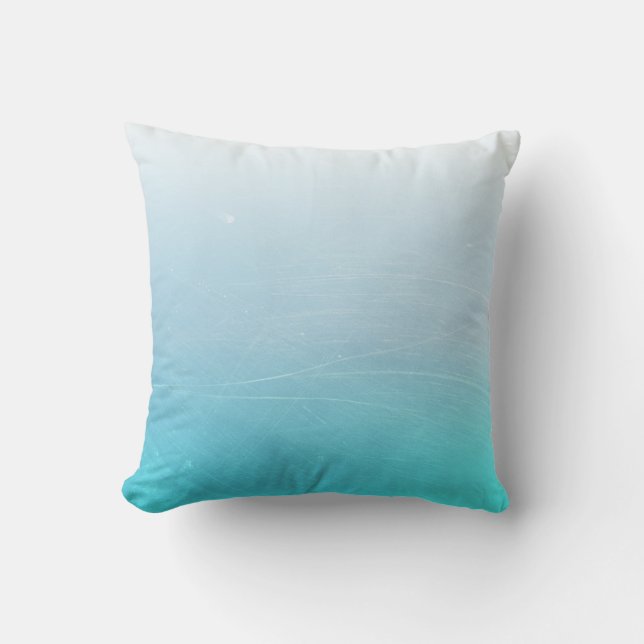 Joli Coussin de Lancer à Gradient Bleu Aqua (Recto)