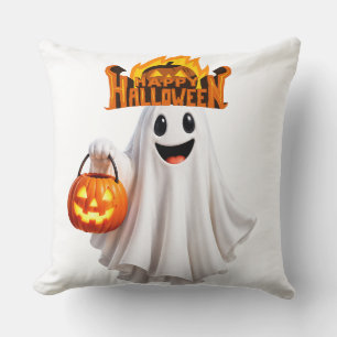 Joli Coussin de Lancer de Fantôme de Halloween Heu