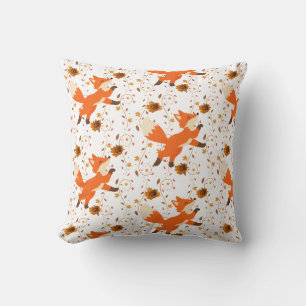 Joli Coussin de Lancer de Motif de Renard de Forêt