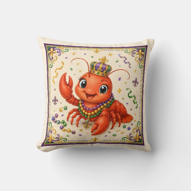 Joli Coussin de Lancer d'Écrevisses de la Nouvelle (Recto)