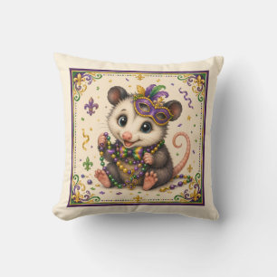Joli Coussin de L'Opossum de la Nouvelle-Orléans