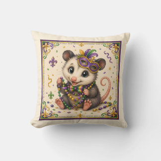 Joli Coussin de L'Opossum de la Nouvelle-Orléans