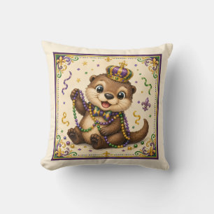 Joli Coussin de Loutre de la Nouvelle-Orléans