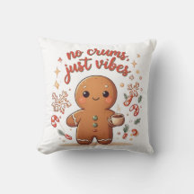 Joli coussin de Noël en pain d'épices “Pas de miet