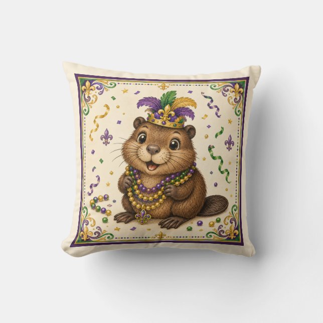 Joli Coussin de Nutria de la Nouvelle-Orléans (Recto)