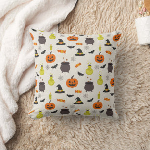 Joli coussin décoratif à motif Halloween