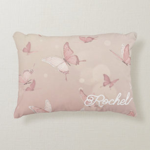 Joli coussin décoratif papillon rose pour bas mitz