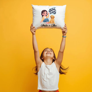 Joli Coussin Décoratif Personnalisé "Bonne Vibrati