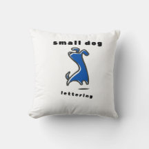 Joli Coussin Double Face avec Chiot Bleu