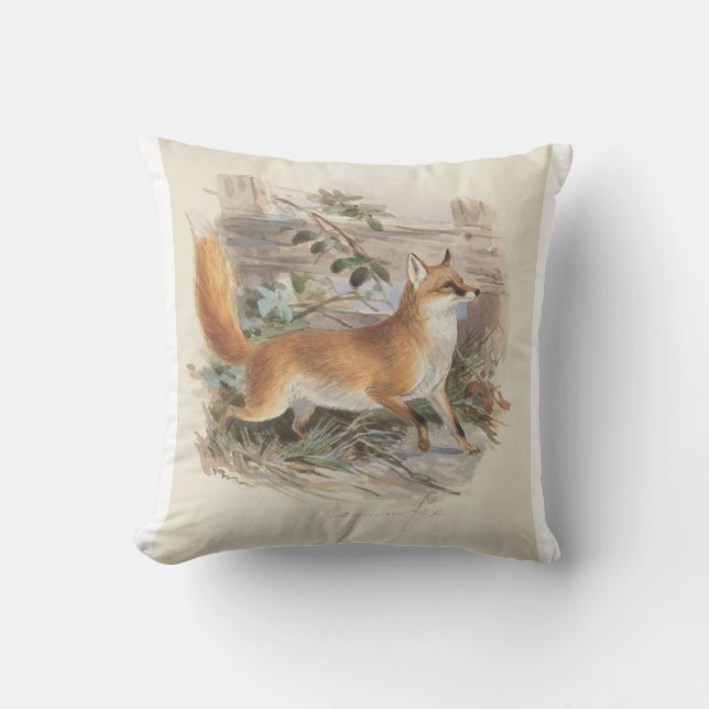 Joli coussin lombaire fox traditionnel (Recto)