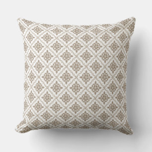 Joli Coussin réversible Beige Damask