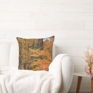 Joli Coussin Réversible Feuilles d'Automne Tulipie