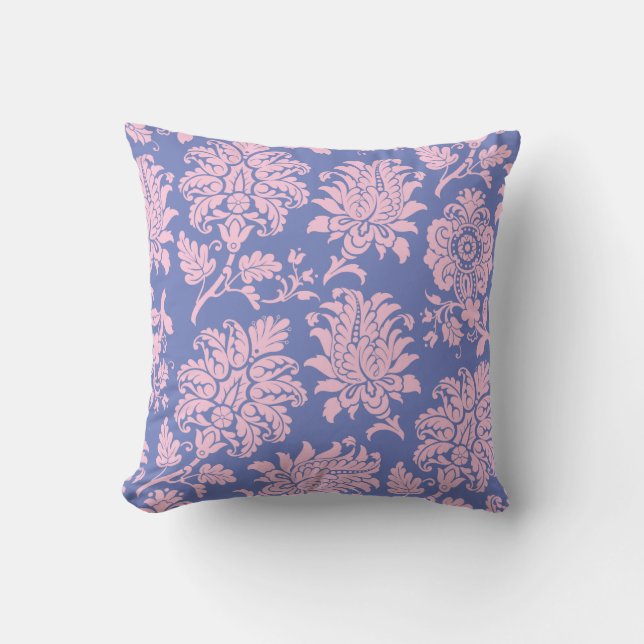 Joli Coussin rose et Lilac Damask (Recto)