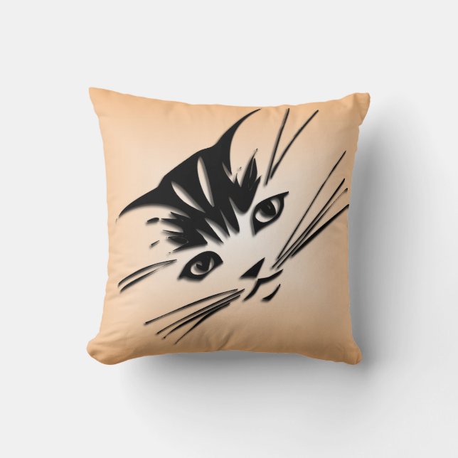 Joli Coussin Visage de Chat (Recto)