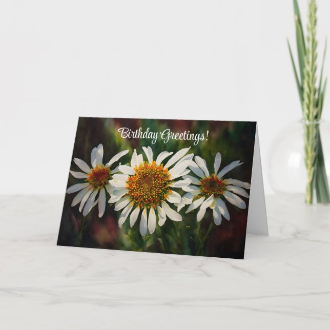 Joli Daisy Flowies Daisies Carte Anniversaire (Devant)