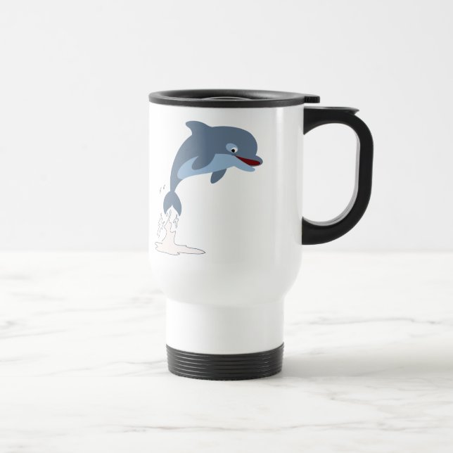 Joli Dauphin Cartoon Dauphin Commuter Mug (Droite)