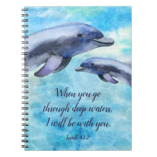 Joli dauphin d'aquarelle Journal Notebook