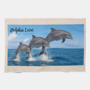 Joli Dauphin Lover Serviette de cuisine personnali