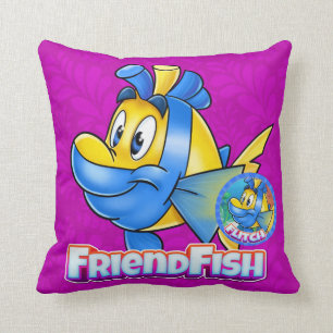 Joli dessin animé FriendFish coussin