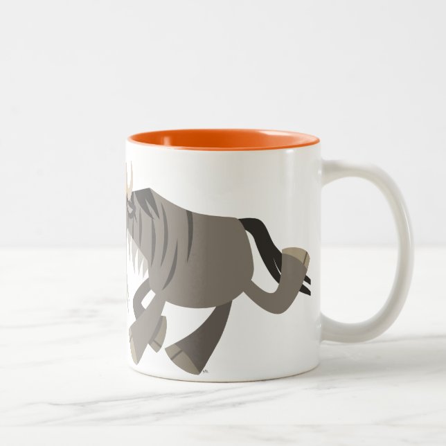 Joli dessin animé Wildebeest Mug (Droit)