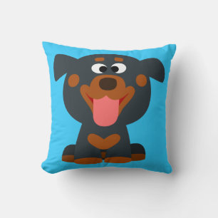 Joli dessin bébé Rottweiler Mojo Jeter oreiller
