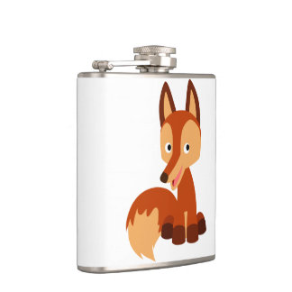 Joli Dessin Cartographié Fox Flacon de hanche