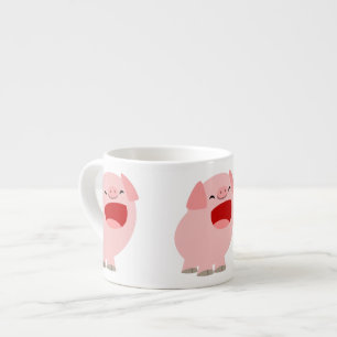Joli dessin chantant porc Espresso Mug