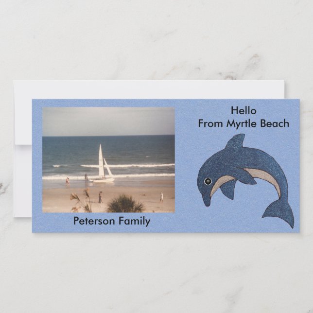 Joli Dessin Dauphin Bleu Océan Customisé (Devant)