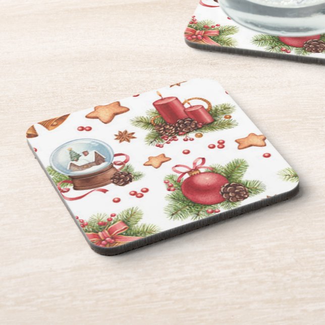 Joli Dessous de verre Carré de Noël (Côté gauche)