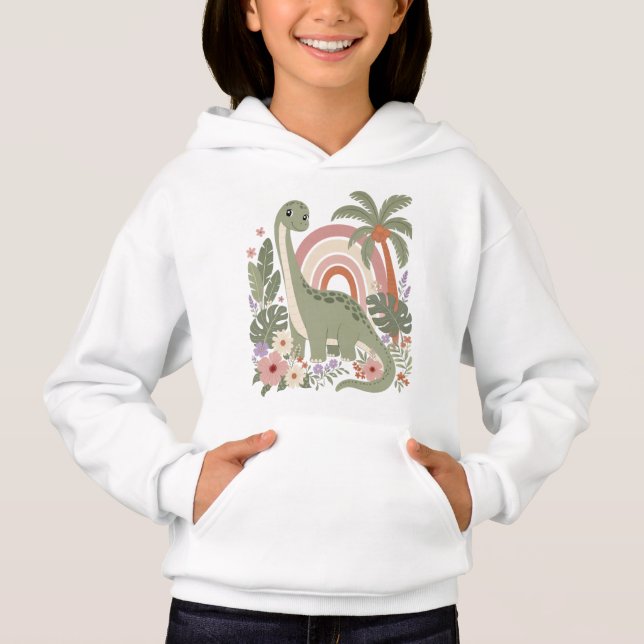 Joli dinosaure Boho | Dino arc-en-ciel pastel | Fl (Devant)