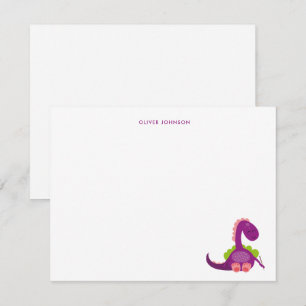 Joli Dinosaure violet Enfants merci