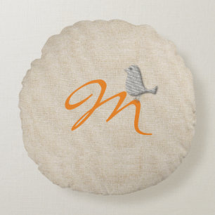 Joli Drapeau Oiseau Regarder Coussin monogramme