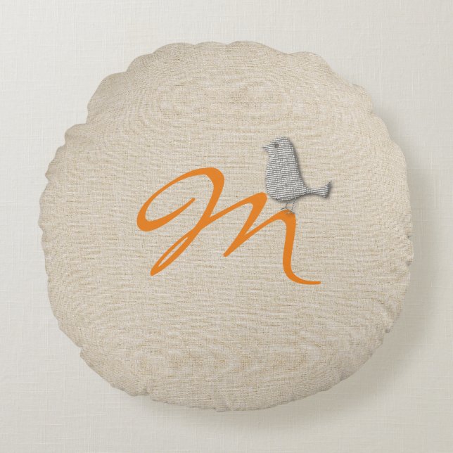 Joli Drapeau Oiseau Regarder Coussin monogramme (Devant)