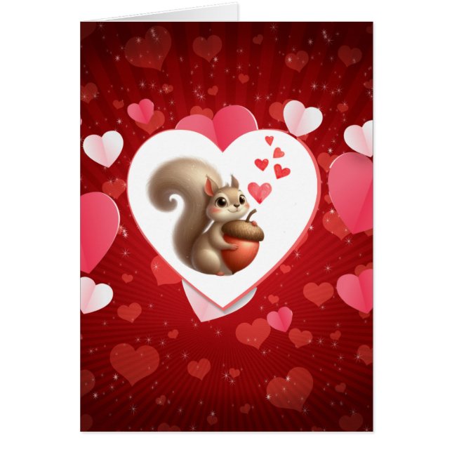 Joli écureuil drôle pour la Saint-Valentin (Devant)