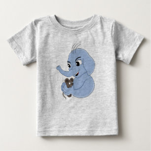 Joli éléphant garçon dessin animé bébé T-shirt