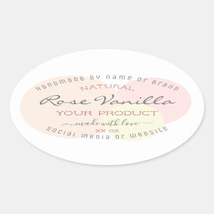 Joli emballage de produits Étiquette Pastel Aquare